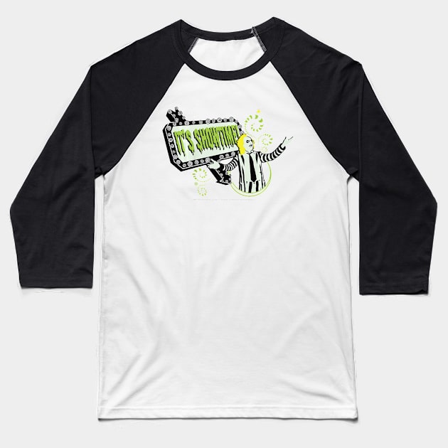 Beetlejuice Baseball T-Shirt by fmidgleystrand